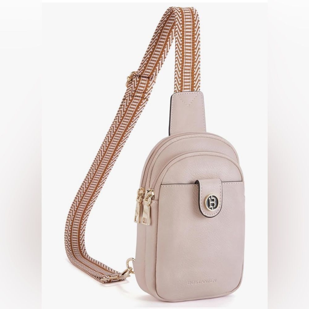 Bostanten Sm Sling Crossbody Blush Pink with adjustable Strap NWT